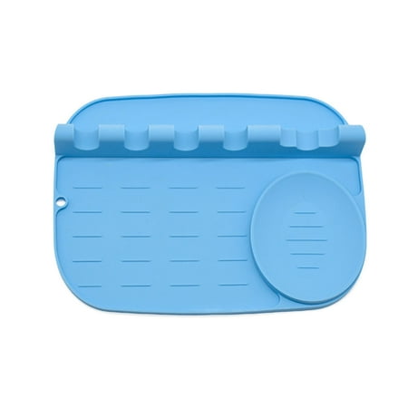 TKing Fashion 2 In 1 Kitchen Silicone Spoon Rest Upgraded Utensil Rest Hang Hole Design - Blue
TKing Fashion 2 In 1 Kitchen Silicone Spoon Rest Upgraded Utensil Rest Hang Hole Design - Blue
