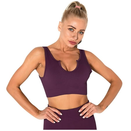 EHTMSAK Wireless Bras for Women Comfort High Impact Support for Yoga Gym Workout Fitness Dark Purple S
EHTMSAK Wireless Bras for Women Comfort High Impact Support for Yoga Gym Workout Fitness Dark Purple S