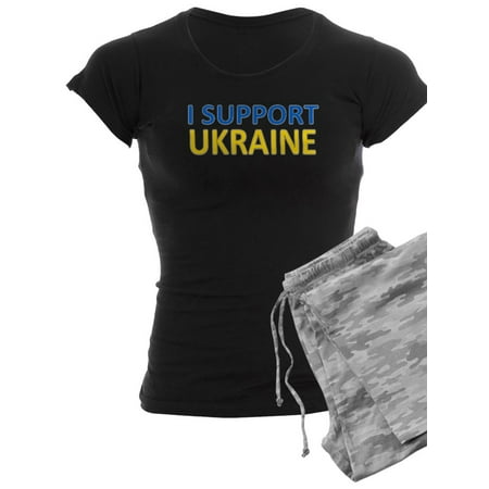 CafePress - I Support Ukraine Pajamas - Women s Dark Pajamas