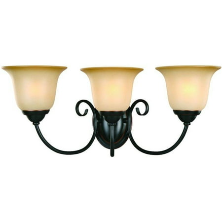 Hardware House 16-3835 Classic Bronze 3 Light Wall/Bath Light / 1 EA