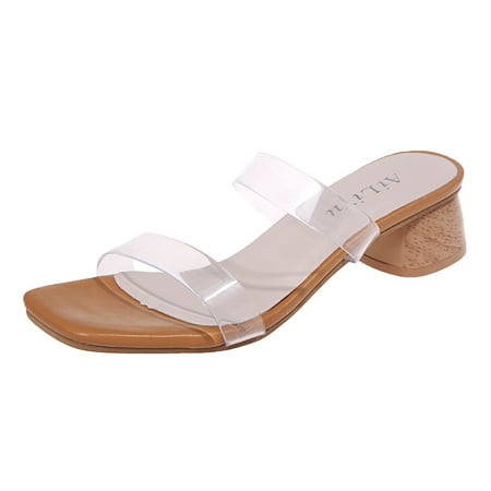 Pgeraug womens slippers Women s Fashion Casual Transparent Outdoor Slippers Sandals Thick Heels Shoes mens slippers Brown 42
Pgeraug womens slippers Women s Fashion Casual Transparent Outdoor Slippers Sandals Thick Heels Shoes mens slippers Brown 42