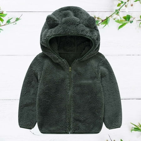 TUOBARR Toddler Baby Boys Girls Solid Color Plush Cute Bear Ears Winter Hoodie Thick Coat Jacket Green (6Months-4Years)
TUOBARR Toddler Baby Boys Girls Solid Color Plush Cute Bear Ears Winter Hoodie Thick Coat Jacket Green (6Months-4Years)