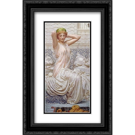 Silver 2x Matted 16x24 Black Ornate Framed Art Print by Moore, Albert Joseph