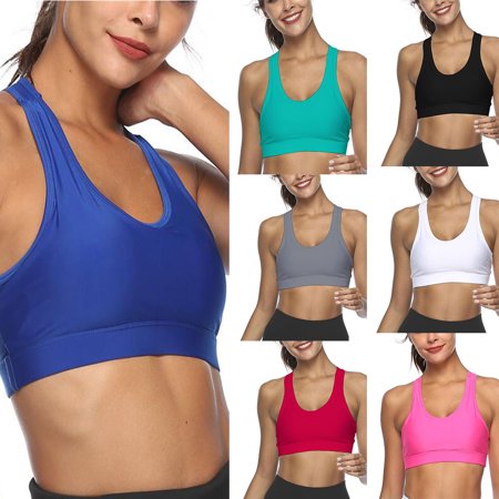 Women Sports Yoga Running Bra Crop Top Vest Stretch Padded Bras Shaper New