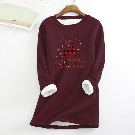 Zedker Womens Sweatshirts Fall 2022 Plus Size Sweatshirts for Women Loose Fit Women Thick Sweatshirt Long Sleeve Print Velvet Warm Round Neck Underwear Tops
Zedker Womens Sweatshirts Fall 2022 Plus Size Sweatshirts for Women Loose Fit Women Thick Sweatshirt Long Sleeve Print Velvet Warm Round Neck Underwear Tops