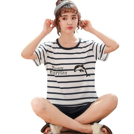 TINYSOME Women Plus Size Cartoon 2 Piece Pajamas Set Short Sleeve Stripes Animal Letters Print Sleepwear Summer Round Neck Loose Loungewear L/XL
TINYSOME Women Plus Size Cartoon 2 Piece Pajamas Set Short Sleeve Stripes Animal Letters Print Sleepwear Summer Round Neck Loose Loungewear L/XL