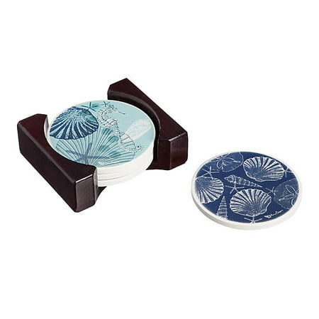Cypress Home Shell Coasters (Set of 4)