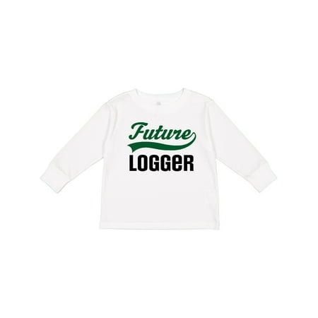 Inktastic Logging Future Logger Gift Toddler Boy Girl Long Sleeve T-Shirt