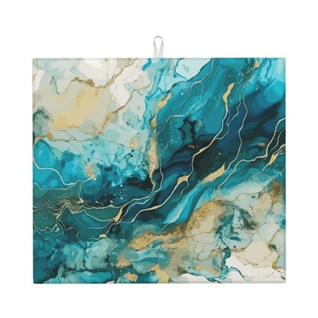 Dish Drying Mats for Kitchen Counter - Abstract Ocean Currents 16x18In Anti-Slip Absorbent Microfiber Drying Mat for Kitchen Counter Mat Dish Rack Mat with Hanging Loop
Dish Drying Mats for Kitchen Counter - Abstract Ocean Currents 16x18In Anti-Slip Absorbent Microfiber Drying Mat for Kitchen Counter Mat Dish Rack Mat with Hanging Loop