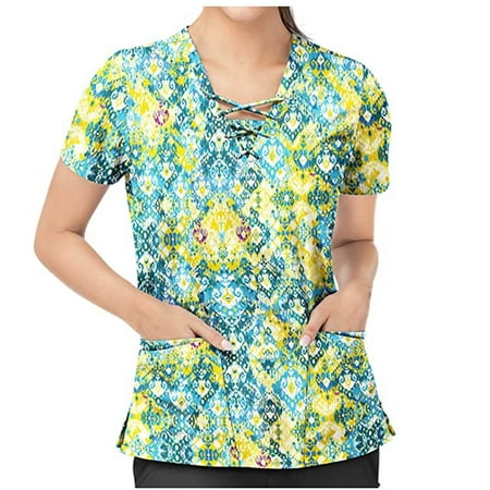 yoeyez Scrub Tops Women Stretchy Print Nurse Uniforms For Women Breathable Patterned Short Sleeve V-Neck Plus Size Shirts Tee Tops With Pockets Uniformes De Enfermeras De Mujer
yoeyez Scrub Tops Women Stretchy Print Nurse Uniforms For Women Breathable Patterned Short Sleeve V-Neck Plus Size Shirts Tee Tops With Pockets Uniformes De Enfermeras De Mujer