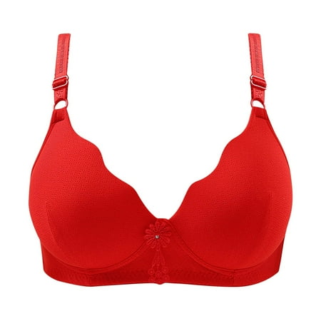 Odeerbi Seamless Bras for Women No Underwire Comfortable Breathable Underwear No Rims Red
Odeerbi Seamless Bras for Women No Underwire Comfortable Breathable Underwear No Rims Red