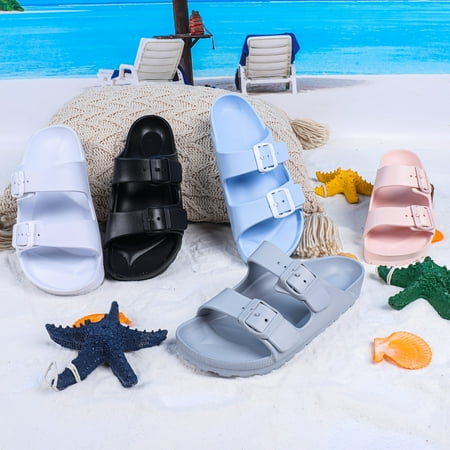 Comfortable Slip-On Sandals Lightweight Waterproof Adjustable Double Buckle Flat EVA Sandals Outdoor Beach Sandals For Summer
Comfortable Slip-On Sandals Lightweight Waterproof Adjustable Double Buckle Flat EVA Sandals Outdoor Beach Sandals For Summer