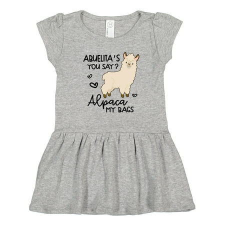 Inktastic Abuelita s You Say Alpaca My Bags Gift Toddler Girl Dress