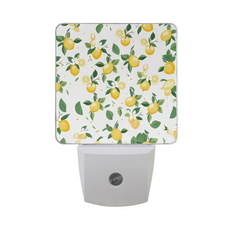 Lemon with Leaves Flowers Night Light LED Dusk to Dawn Auto Sensor Night Lamp Plug-in Nightlight for Bedroom Hallway Kitchen 2 PCs
Lemon with Leaves Flowers Night Light LED Dusk to Dawn Auto Sensor Night Lamp Plug-in Nightlight for Bedroom Hallway Kitchen 2 PCs
