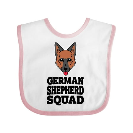 Inktastic Dog German Shepherd Squad Gift Baby Boy or Baby Girl Bib