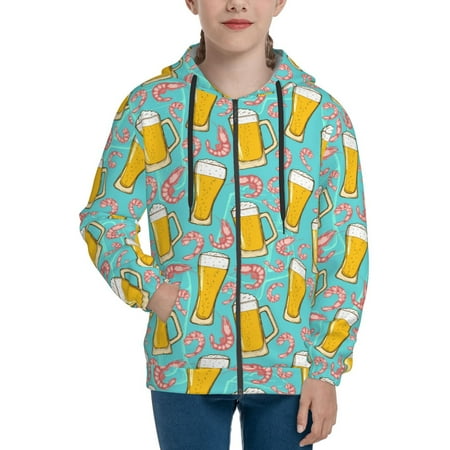 Hoodies for Women Summer Shrimps Beer Long Sleeve Sweatshirt Drawstring Zip Up Hoodie with Pockets Teen Girl Clothes
Hoodies for Women Summer Shrimps Beer Long Sleeve Sweatshirt Drawstring Zip Up Hoodie with Pockets Teen Girl Clothes
