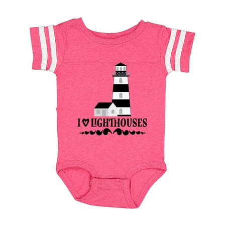 Inktastic I Love Lighthouses Gift Baby Girl Bodysuit