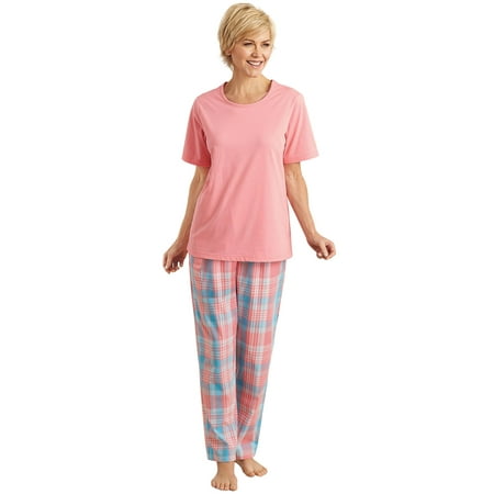 AmeriMark Women s Plaid Pajama Set Woven Soft Pants and Solid Color PJ Top Rosette Large
AmeriMark Women s Plaid Pajama Set Woven Soft Pants and Solid Color PJ Top Rosette Large