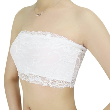 Frcolor Fashion Floral Lace Strapless Orchid Pattern Boob Bandeau Tube Tops Bra for Women Ladies Size XL (White)
Frcolor Fashion Floral Lace Strapless Orchid Pattern Boob Bandeau Tube Tops Bra for Women Ladies Size XL (White)