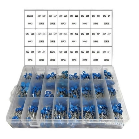 TONKBEEY 720PCS/Lot 3KV 3000V 5PF-821PF 24 Values Assorted Kit High-Voltage Ceramic Capacitors Package Kit
TONKBEEY 720PCS/Lot 3KV 3000V 5PF-821PF 24 Values Assorted Kit High-Voltage Ceramic Capacitors Package Kit
