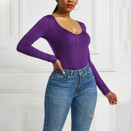 Women Bodysuit Top Round Neck Long Sleeve Basic Slim Fit Solid Shapewear T-Shirt
Women Bodysuit Top Round Neck Long Sleeve Basic Slim Fit Solid Shapewear T-Shirt