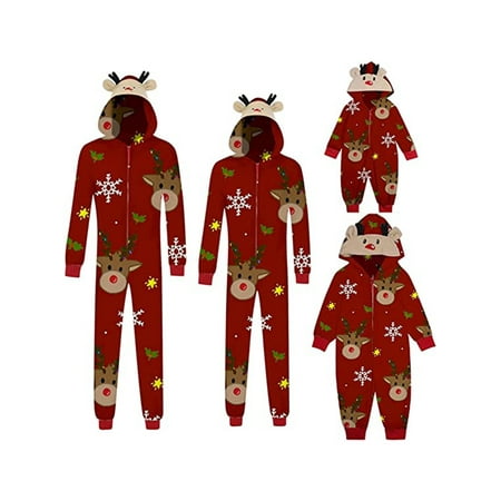 Listenwind Family Christmas Pjs Matching Sets Jumpsuit Onesie with Hood Christmas Pajamas for Family Holiday Xmas Sleepwear
Listenwind Family Christmas Pjs Matching Sets Jumpsuit Onesie with Hood Christmas Pajamas for Family Holiday Xmas Sleepwear