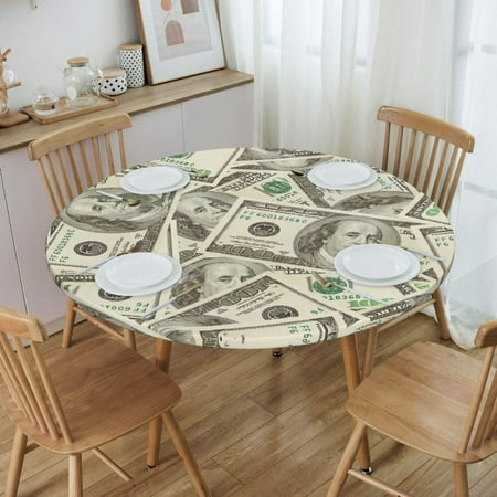 Round Waterproof Oil-Proof Hundred Dollars Bills Tablecloth Backed Elastic Edge Table Covers Fit Money Table Cloth 45 -50
Round Waterproof Oil-Proof Hundred Dollars Bills Tablecloth Backed Elastic Edge Table Covers Fit Money Table Cloth 45 -50