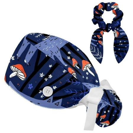 Working Cap with Buttons and Sweatband Scrub Hat Bouffant Caps with Scrunchie Wolf Tie Back Hats
Working Cap with Buttons and Sweatband Scrub Hat Bouffant Caps with Scrunchie Wolf Tie Back Hats