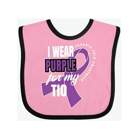 Inktastic Chronic Pain I Wear Purple For My Tio Gift Baby Boy or Baby Girl Bib