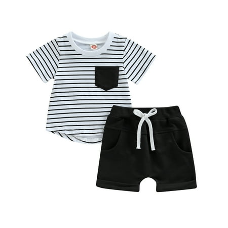 Baby Boys 2Pcs Summer Outfits Short Sleeve T-Shirt Tops Elastic Waistband Shorts Set Toddler Clothes
Baby Boys 2Pcs Summer Outfits Short Sleeve T-Shirt Tops Elastic Waistband Shorts Set Toddler Clothes