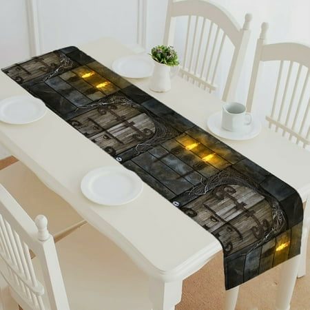 ECZJNT Spooky Dungeon Door Flanked table runner table cloth tea table cloth 16x72 inch
ECZJNT Spooky Dungeon Door Flanked table runner table cloth tea table cloth 16x72 inch
