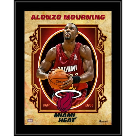 Alonzo Mourning Miami Heat 10.5" x 13" Sublimated Hardwood Classics Player Plaque