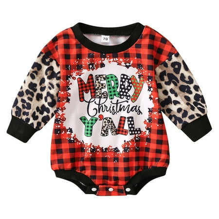 Girls Jumpsuits & Rompers Christmas Top Baby Girls Toddlers Red Leopard Sweatershirts Christmas Tree Printing Romper Jumpsuit Overall
Girls Jumpsuits & Rompers Christmas Top Baby Girls Toddlers Red Leopard Sweatershirts Christmas Tree Printing Romper Jumpsuit Overall