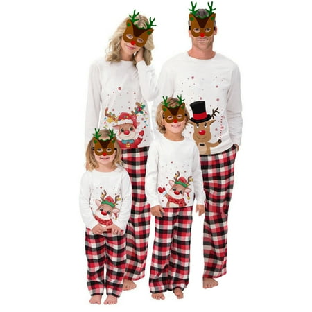 Family Matching Christmas Pajamas Cartoon Pullover Tops with Plaid Pants Xmas Holiday Festival Sleepwear Parent-child Outfits
Family Matching Christmas Pajamas Cartoon Pullover Tops with Plaid Pants Xmas Holiday Festival Sleepwear Parent-child Outfits