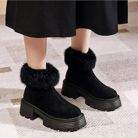 Christmas Women Snow Boots Autumn And Winter Solid Color Simple Warm Thick Soles Outdoor With Cotton Round Toe Square Heel
Christmas Women Snow Boots Autumn And Winter Solid Color Simple Warm Thick Soles Outdoor With Cotton Round Toe Square Heel