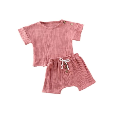 Newborn Baby Boys Solid Color Short Sleeve Pullover Tops Elastic Waist Pants 2-Piece Clothing Set
Newborn Baby Boys Solid Color Short Sleeve Pullover Tops Elastic Waist Pants 2-Piece Clothing Set
