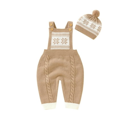 DSOROZI Baby Autumn Winter Snowstorm Jumpsuit Baby Knitted Bodysuit Climbing Suit + Hat Set Brown
DSOROZI Baby Autumn Winter Snowstorm Jumpsuit Baby Knitted Bodysuit Climbing Suit + Hat Set Brown