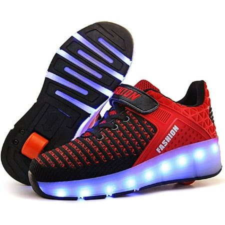 Kids Roller Shoes Boy Girl Sneakers with Wheels Become Sport Sneaker with Led for Christmas Birthday Children Show Gift
Kids Roller Shoes Boy Girl Sneakers with Wheels Become Sport Sneaker with Led for Christmas Birthday Children Show Gift