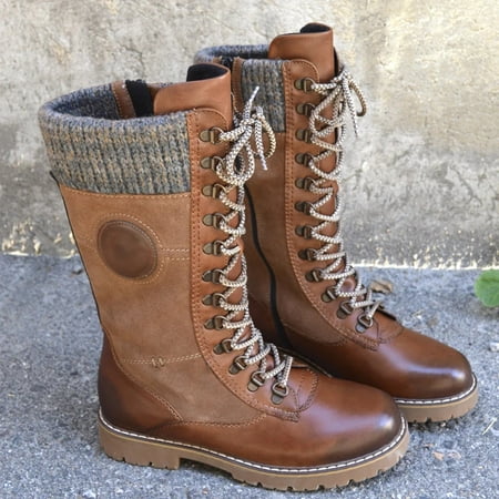 Lilgiuy Women Lace-up Shoes Retro Western Cowboy Kngiht Boots Casual Warm Low Heels Mid-calf Boots,Brown,7 Fall for 2022 Spring Winter
Lilgiuy Women Lace-up Shoes Retro Western Cowboy Kngiht Boots Casual Warm Low Heels Mid-calf Boots,Brown,7 Fall for 2022 Spring Winter