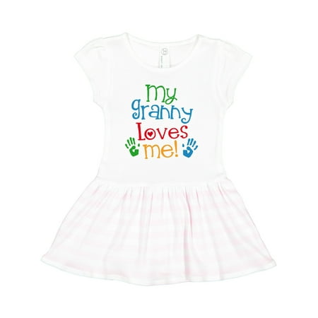 Inktastic My Granny Love Me Gift Toddler Girl Dress