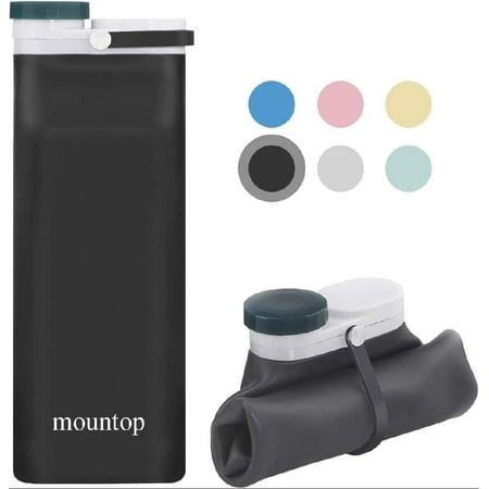 Collapsible Water Bottle Portable Food Grade Silicone Foldable Travel Reusable Leak Proof Water Bottles for Traveling Running Fitness BPA Free 20oz Black
Collapsible Water Bottle Portable Food Grade Silicone Foldable Travel Reusable Leak Proof Water Bottles for Traveling Running Fitness BPA Free 20oz Black