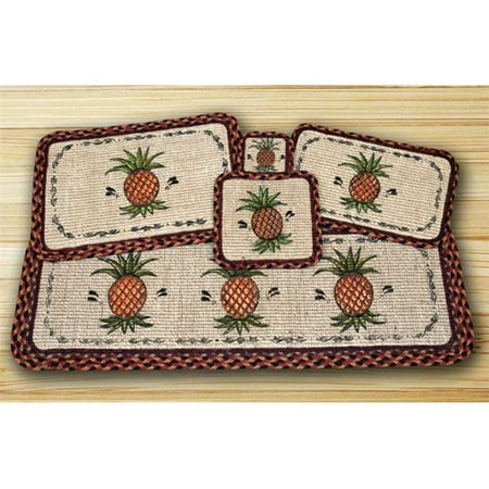 Earth Rugs 86-375P Wicker Weave Placemat Pineapple