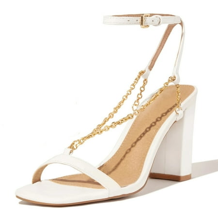 SySea Women High Heel Sandals Party Chain Elegant Chunky Shoes