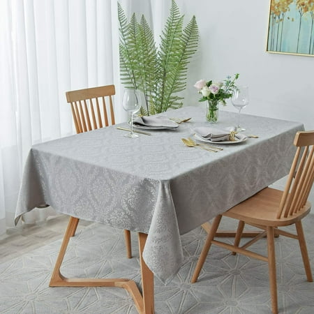 XIACOCO-Maxmill Square Table Cloth Damask Design Water Proof Wrinkle Free Heavy Weight Soft Tablecloth Decorative Fabric Table Cover For Outdoor And Indoor Use Square 70 X 70 Inch Light Grey
XIACOCO-Maxmill Square Table Cloth Damask Design Water Proof Wrinkle Free Heavy Weight Soft Tablecloth Decorative Fabric Table Cover For Outdoor And Indoor Use Square 70 X 70 Inch Light Grey