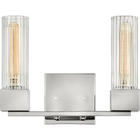 Bathroom Vanity 2 Light Fixtures With Polished Nickel Finish Steel Material Medium Bulb 13 200 Watts