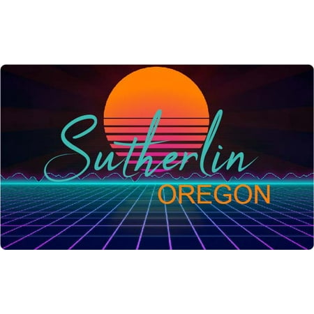 Sutherlin Oregon 4 X 2.25-Inch Fridge Magnet Retro Neon Design
