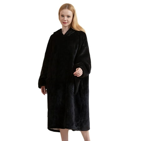 OUGES Hooded Bathrobe Winter Mid-Length Thickened Hooded Flannel Bathrobe For Men And Women
OUGES Hooded Bathrobe Winter Mid-Length Thickened Hooded Flannel Bathrobe For Men And Women