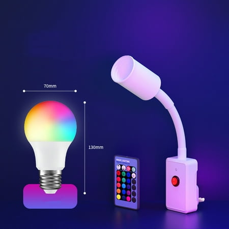 Toyella Photograph Led Bedroom Atmosphere Light Remote Control Color-Changing Vibrato Fill Light Selfie Purple Atmosphere Lighting Night Light Two plug version 10W bulb 220V US
Toyella Photograph Led Bedroom Atmosphere Light Remote Control Color-Changing Vibrato Fill Light Selfie Purple Atmosphere Lighting Night Light Two plug version 10W bulb 220V US
