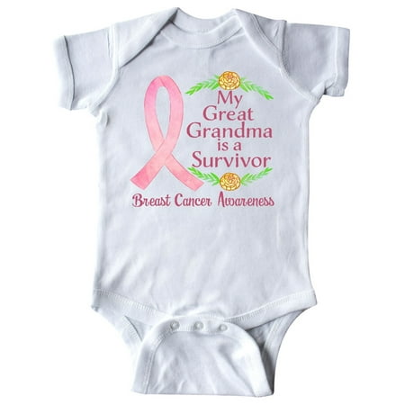 Inktastic My Great Grandma is a Survivor Breast Cancer Awareness Gift Baby Boy or Baby Girl Bodysuit
Inktastic My Great Grandma is a Survivor Breast Cancer Awareness Gift Baby Boy or Baby Girl Bodysuit