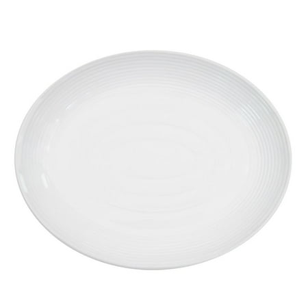 

Tango Coupe Oval Platter 10 1/2 W X 8 3/8 L X 1 1/4 H Porcelain Bone White 12 packs